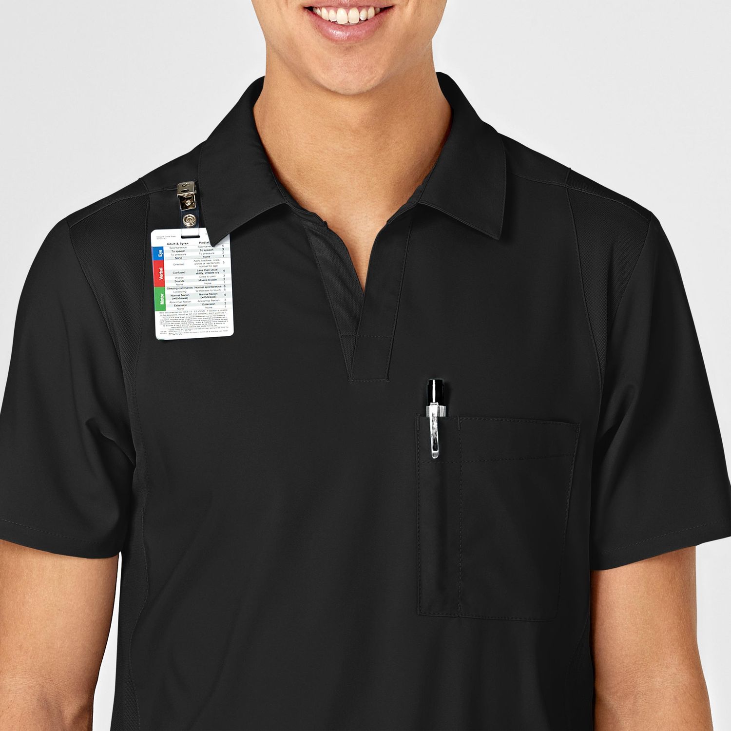 Casacca uomo 6055 scollo a V polo black