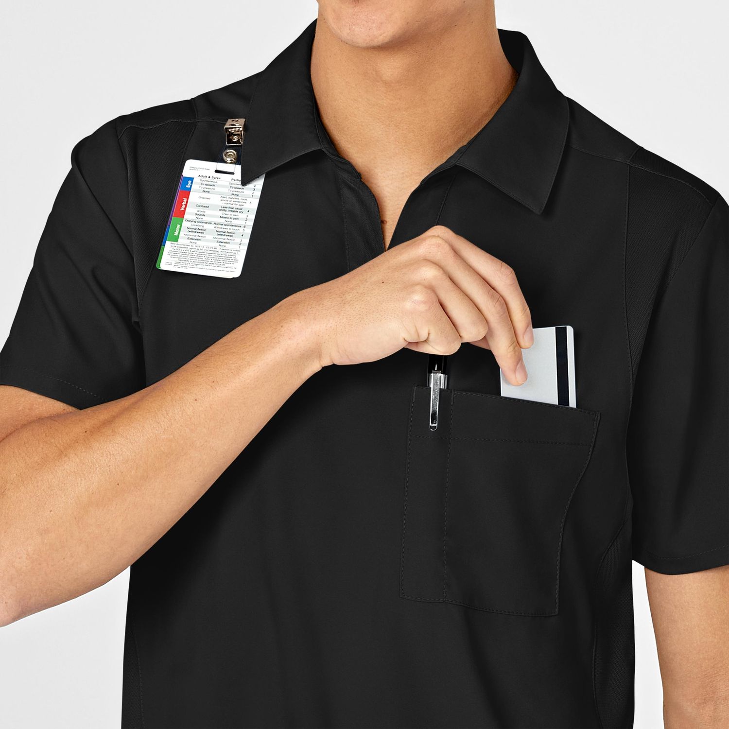 Casacca uomo 6055 scollo a V polo black