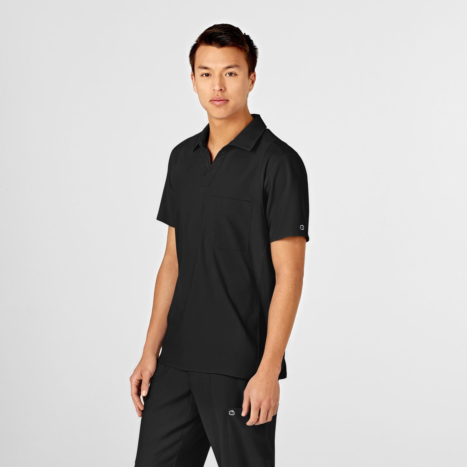 Casacca uomo 6055 scollo a V polo black
