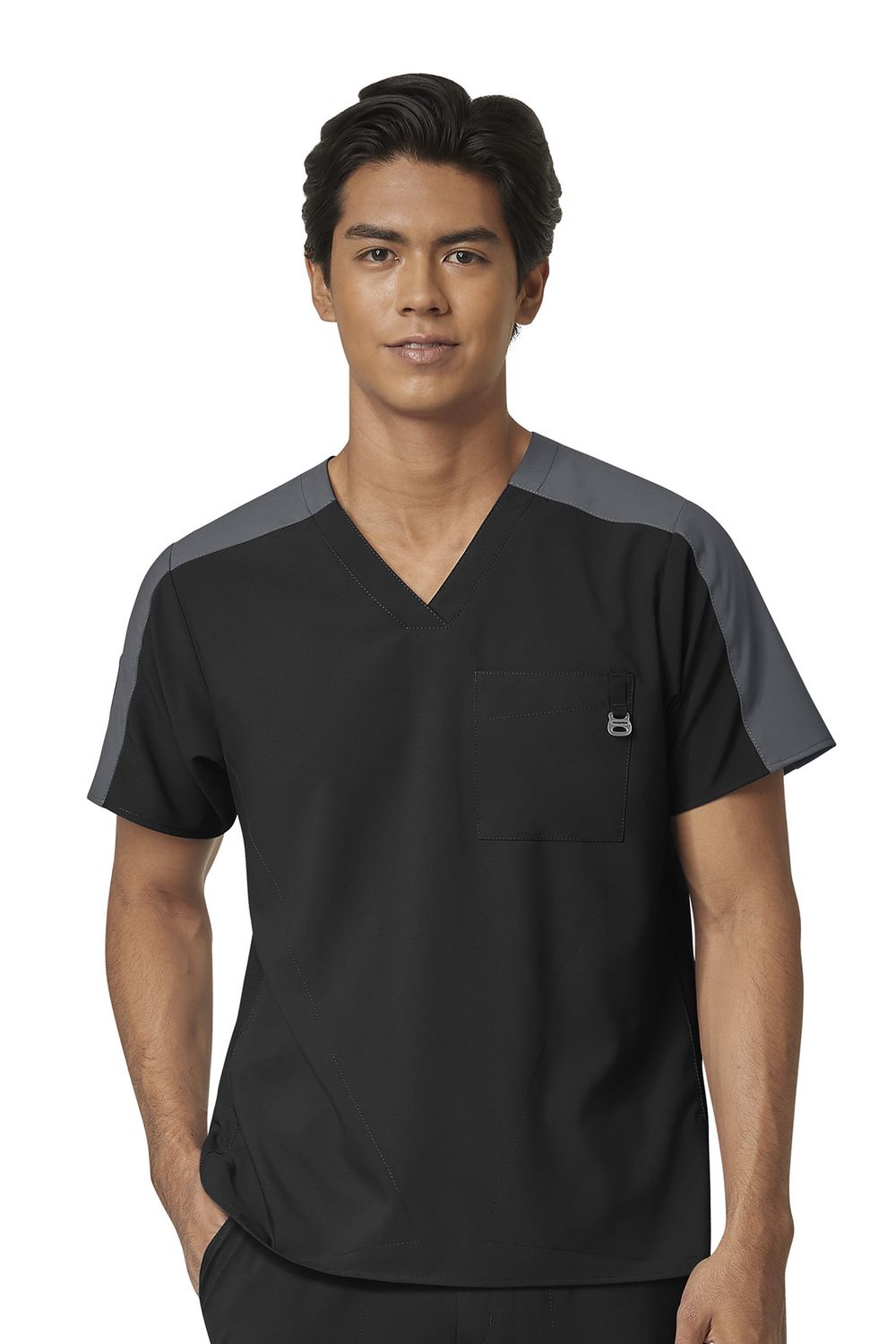 Casacca uomo 6655 scollo a V black (pewter)