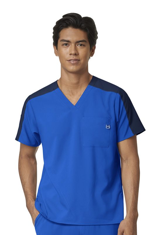 Casacca uomo 6655 scollo a V royal blue (navy blue)