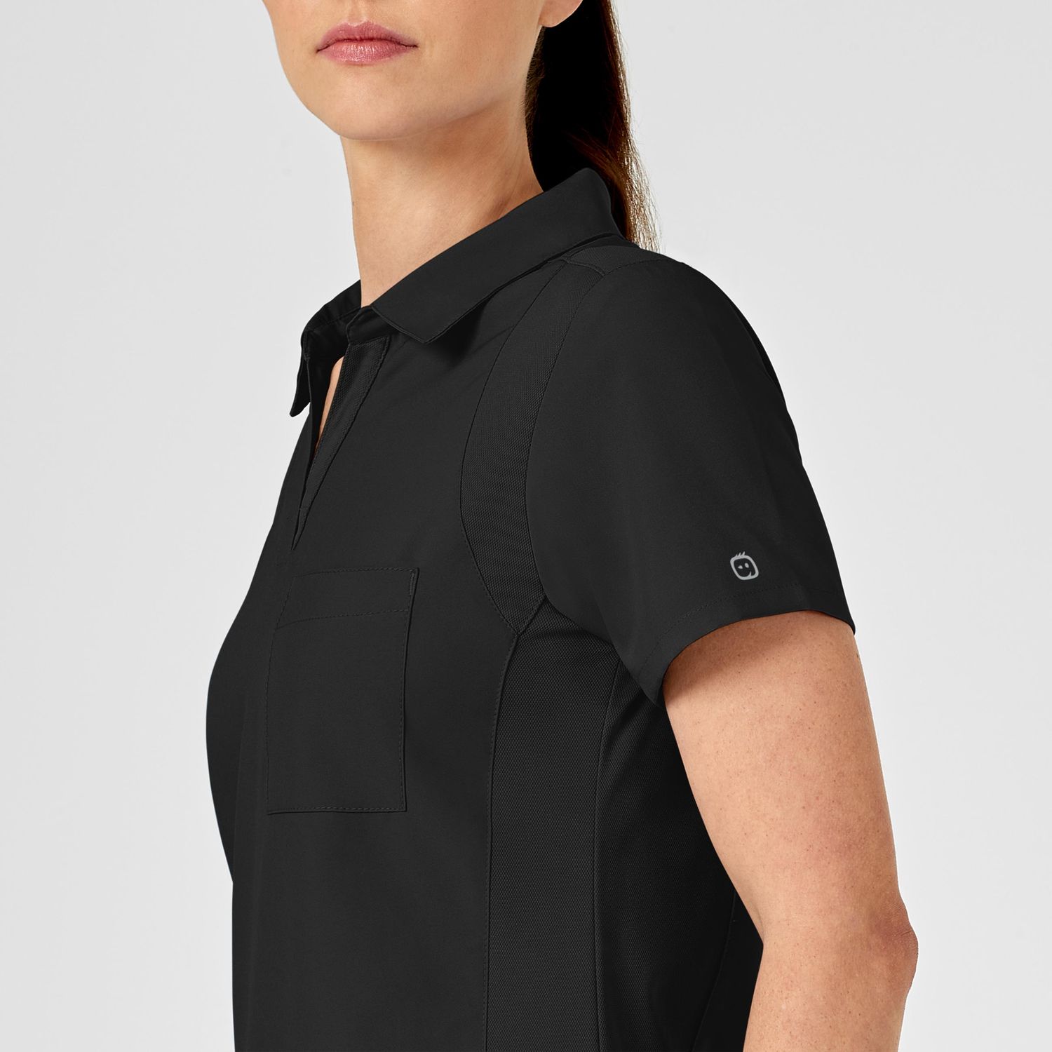 Casacca donna 6955 scollo a V polo black
