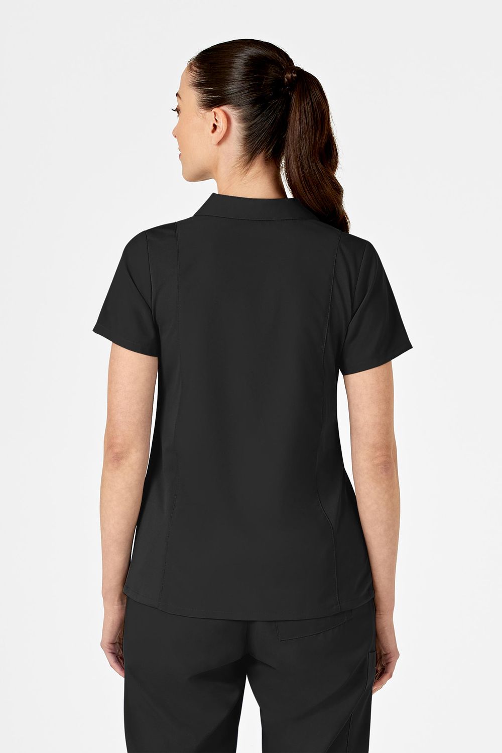 Casacca donna 6955 scollo a V polo black