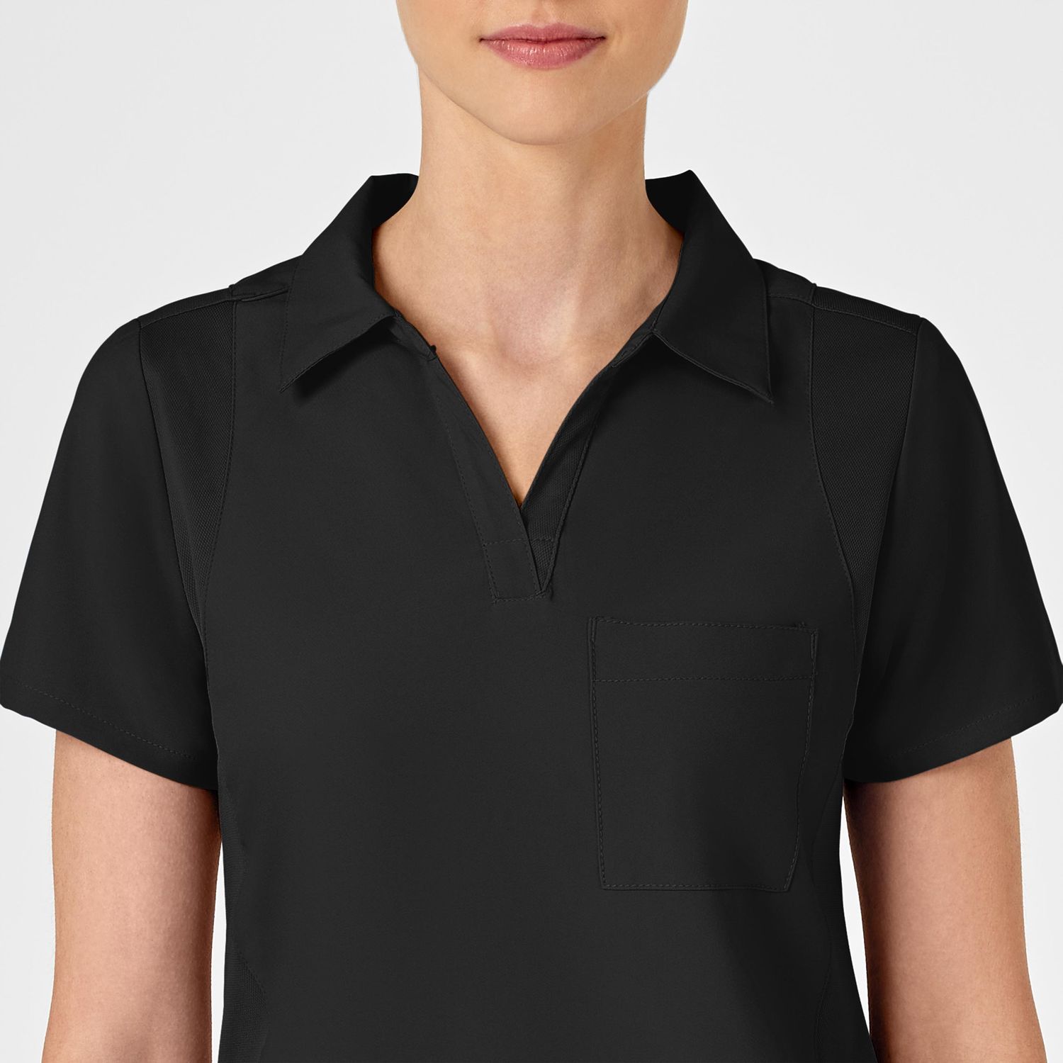 Casacca donna 6955 scollo a V polo black