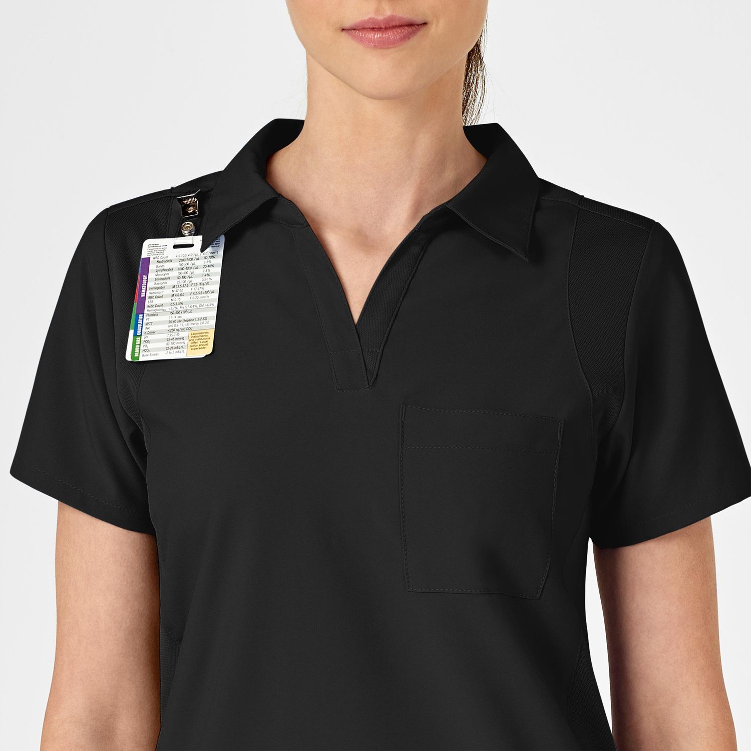 Casacca donna 6955 scollo a V polo black