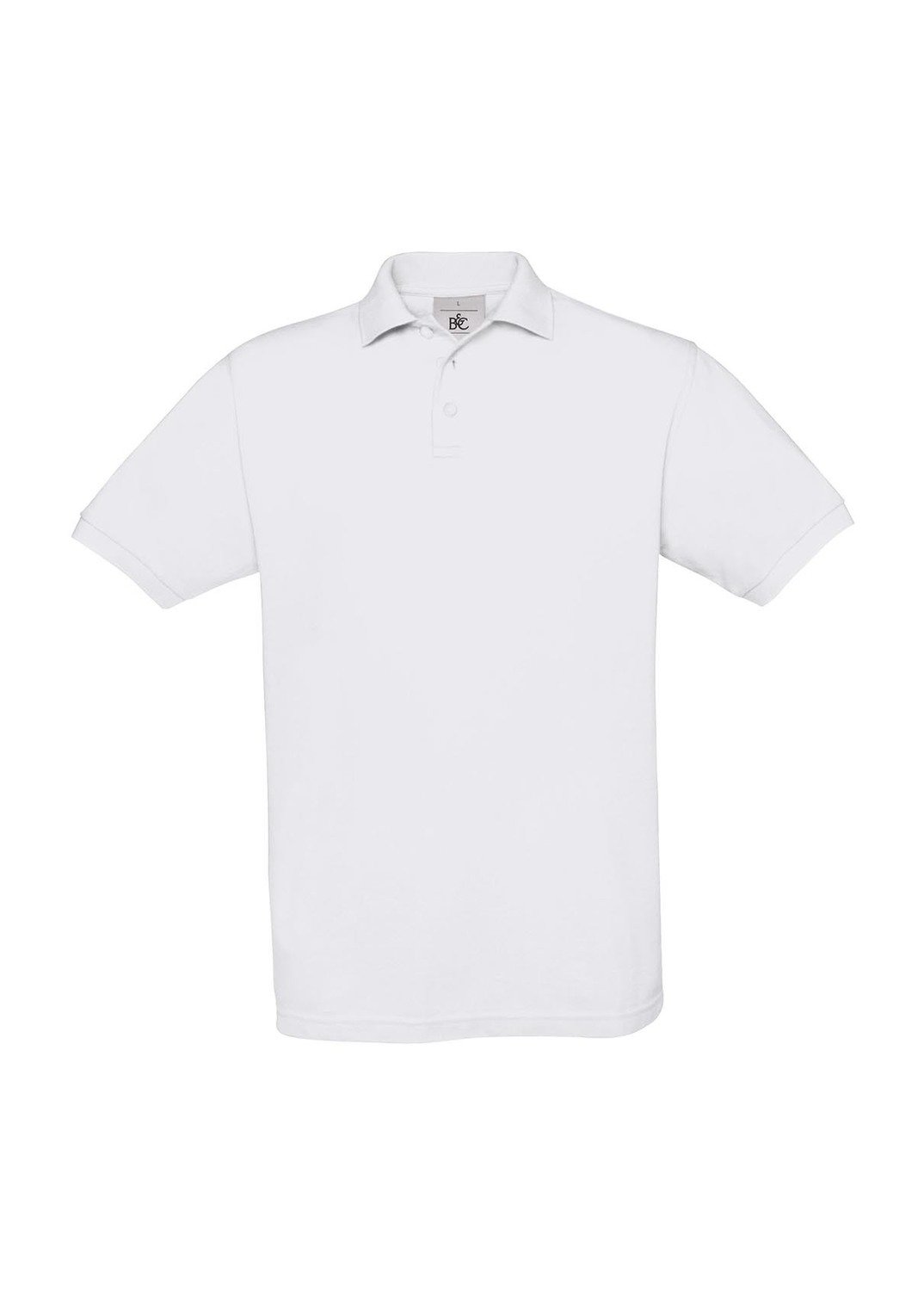 B&amp;C Safran polo unisex manica corta, Colore: 001 bianco