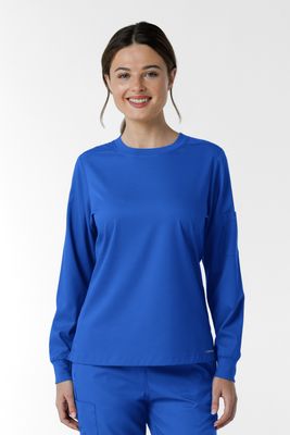 Casacca donna 6551 girocollo manica lunga royal blue