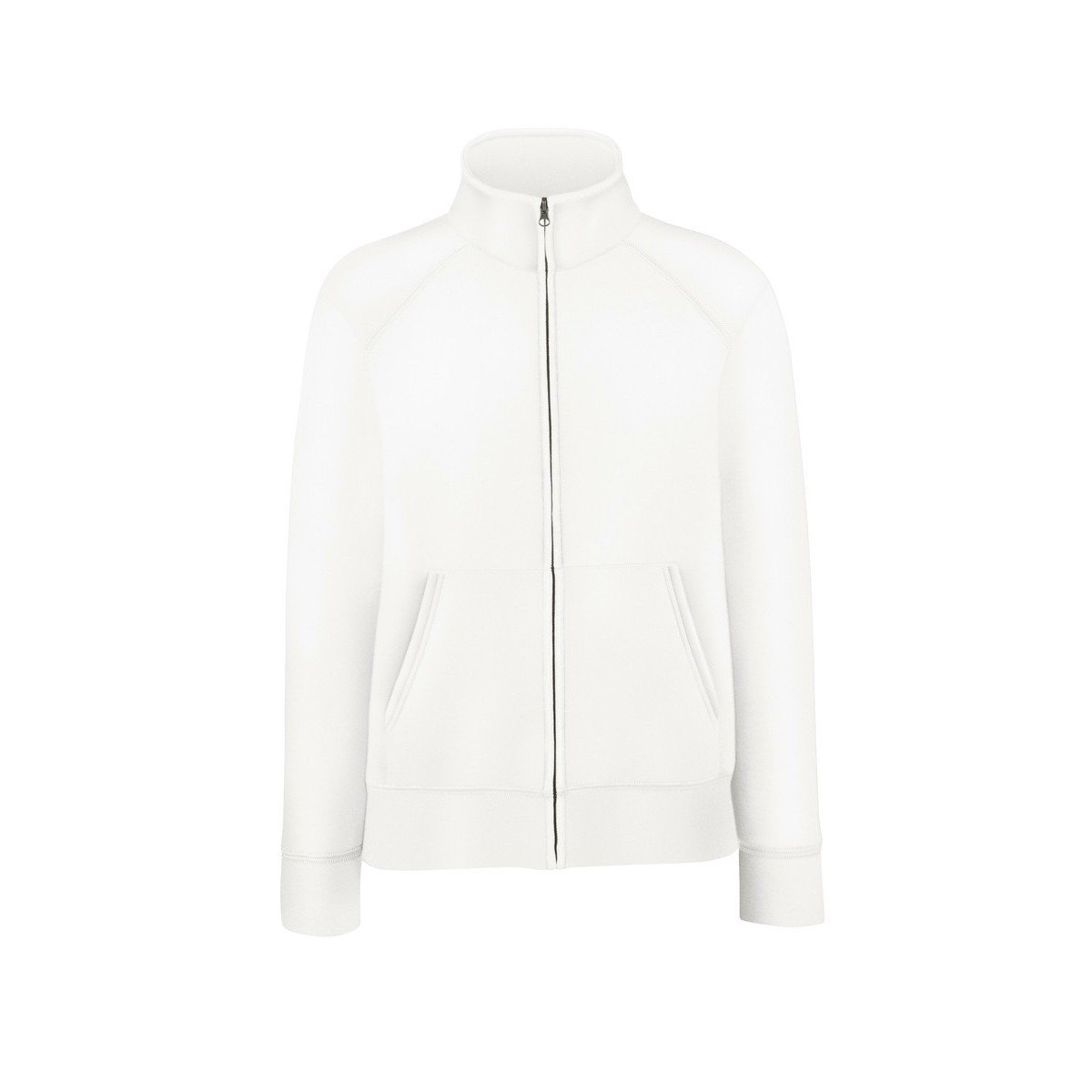 FRUITOFTHELOOM Premium Lady-Fit Felpa donna, Colore: 30 bianco