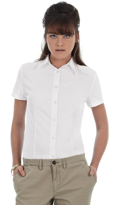 B&amp;C Camicia donna manica corta oxford