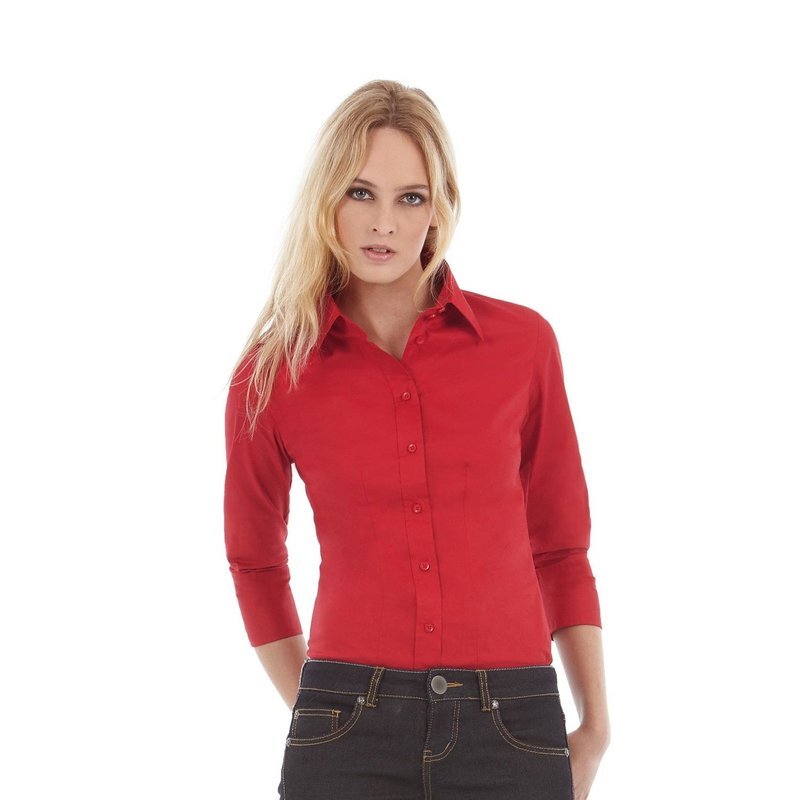B&amp;C Camicia donna manica 3/4 elasticizzata