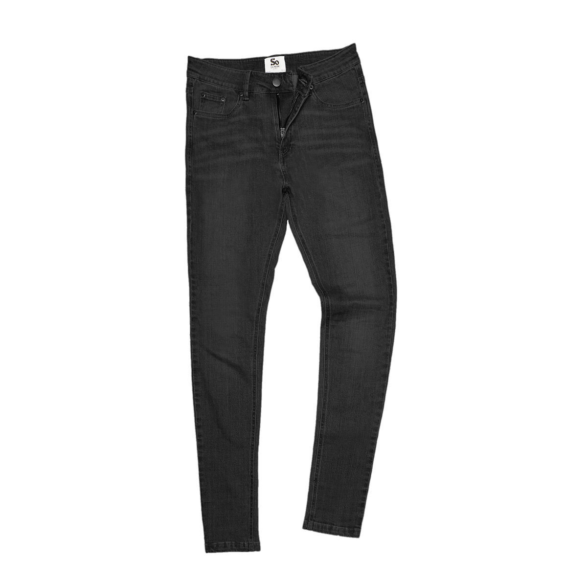 SODENIM Pantalone donna jeans skinny, Colore: BLK nero