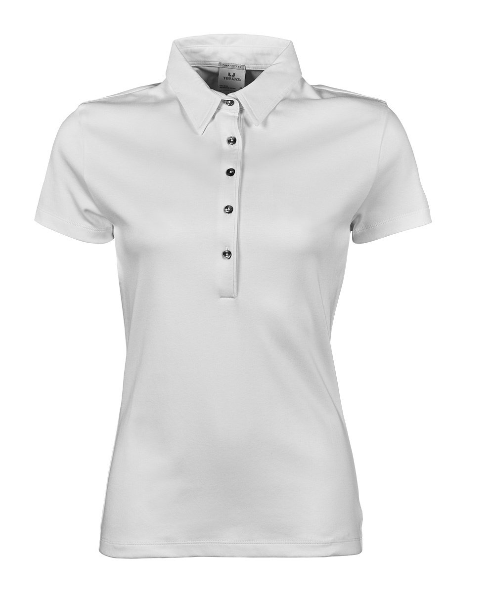 TEE-JAYS Polo donna, Colore: 001 bianco