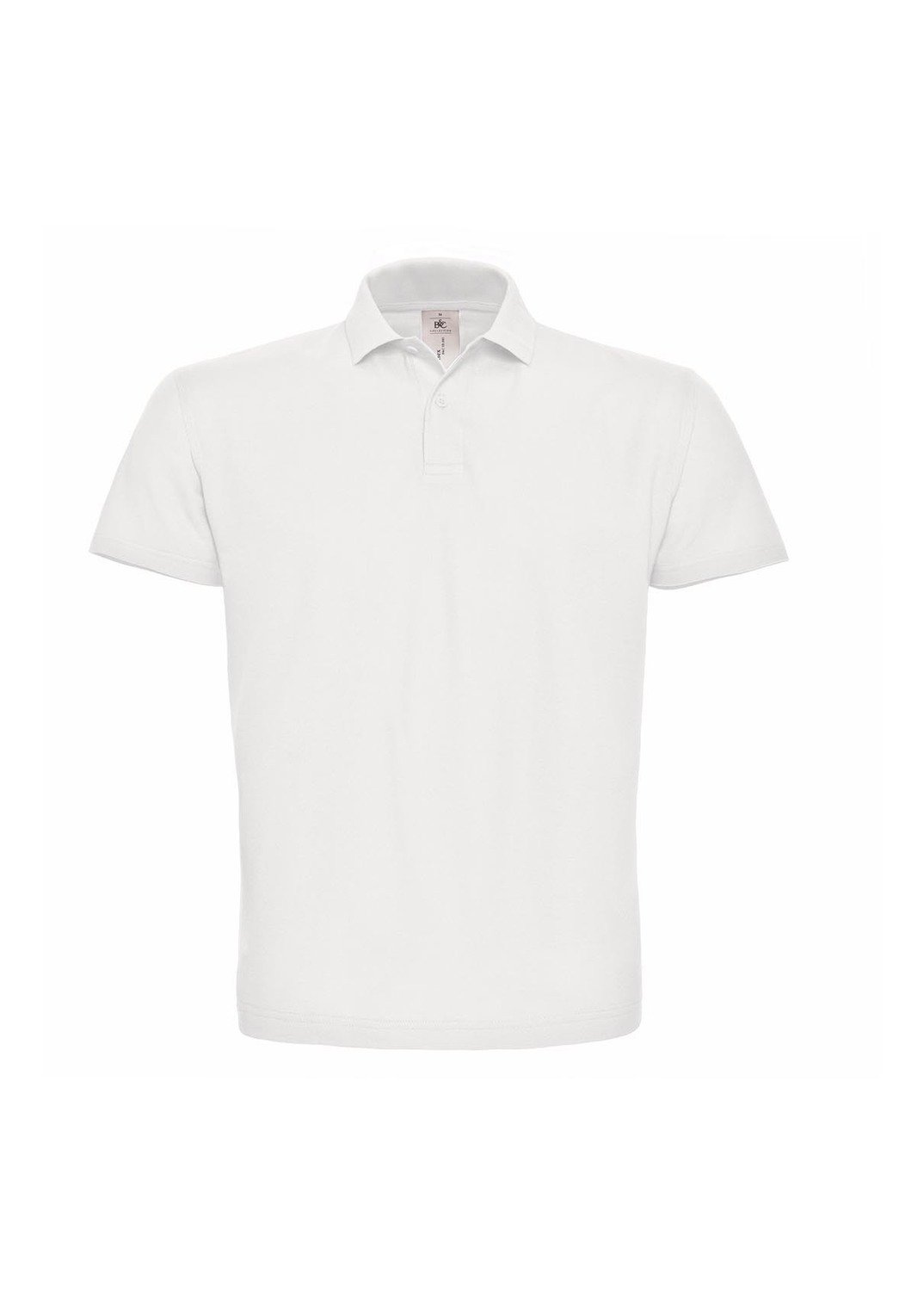 B&amp;C polo unisex manica corta, Colore: 001 bianco