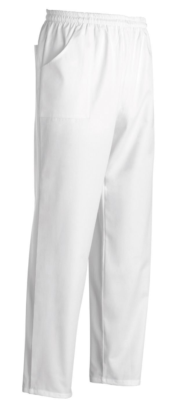 EGOCHEF Coulisse Pocket white pantalone unisex microfibra