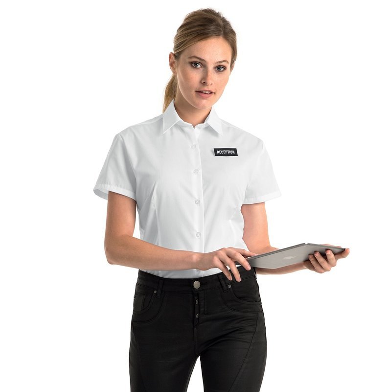 B&amp;C Camicia donna manica corta misto