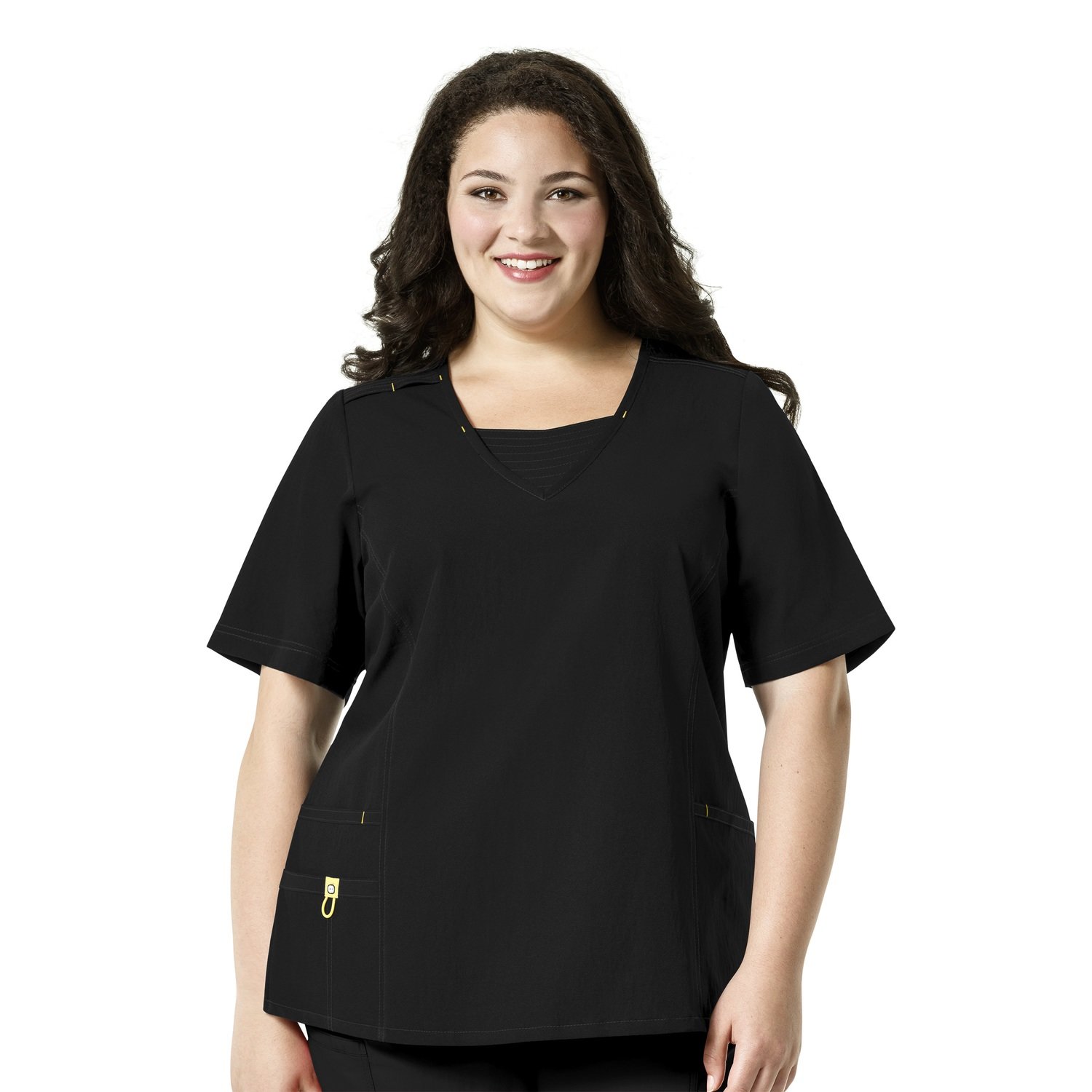 PLUS Casacca donna scollo a V chiuso, Colore: black