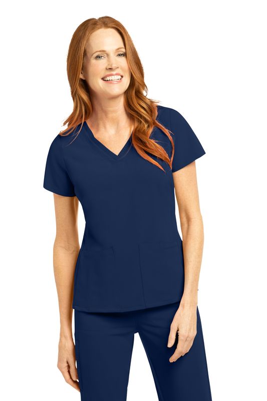 Casacca donna 8101 scollo a V -navy blue