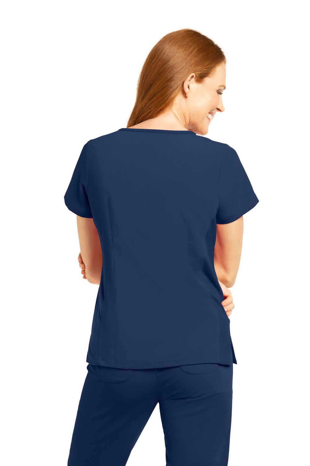 Casacca donna 8101 scollo a V -navy blue