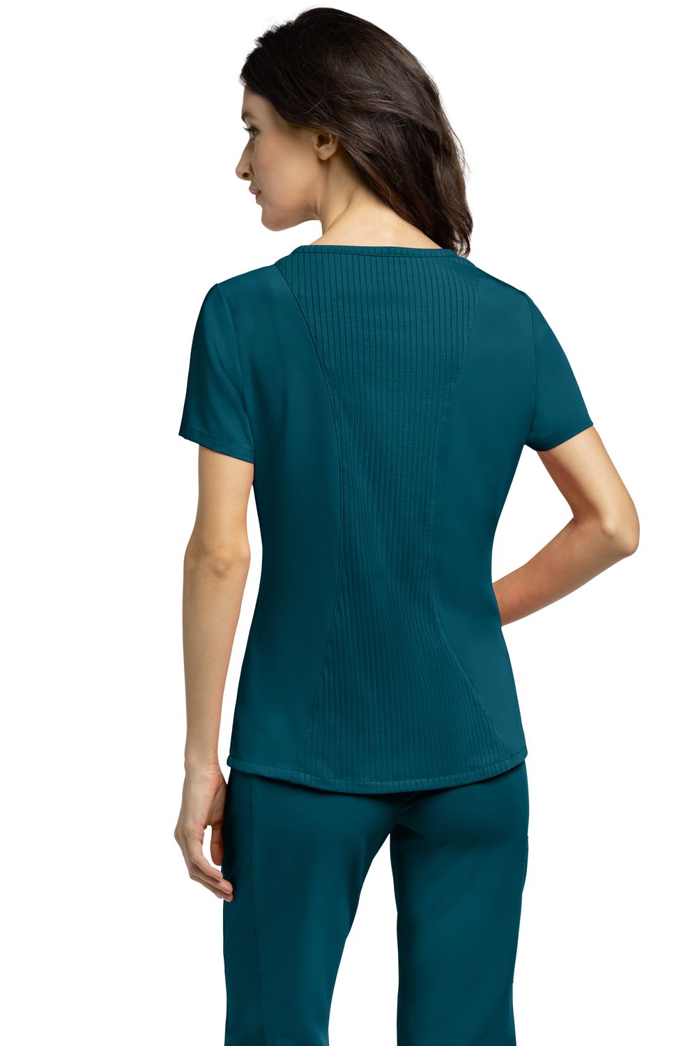 Casacca donna 8102 scollo a Y - caribbean blue