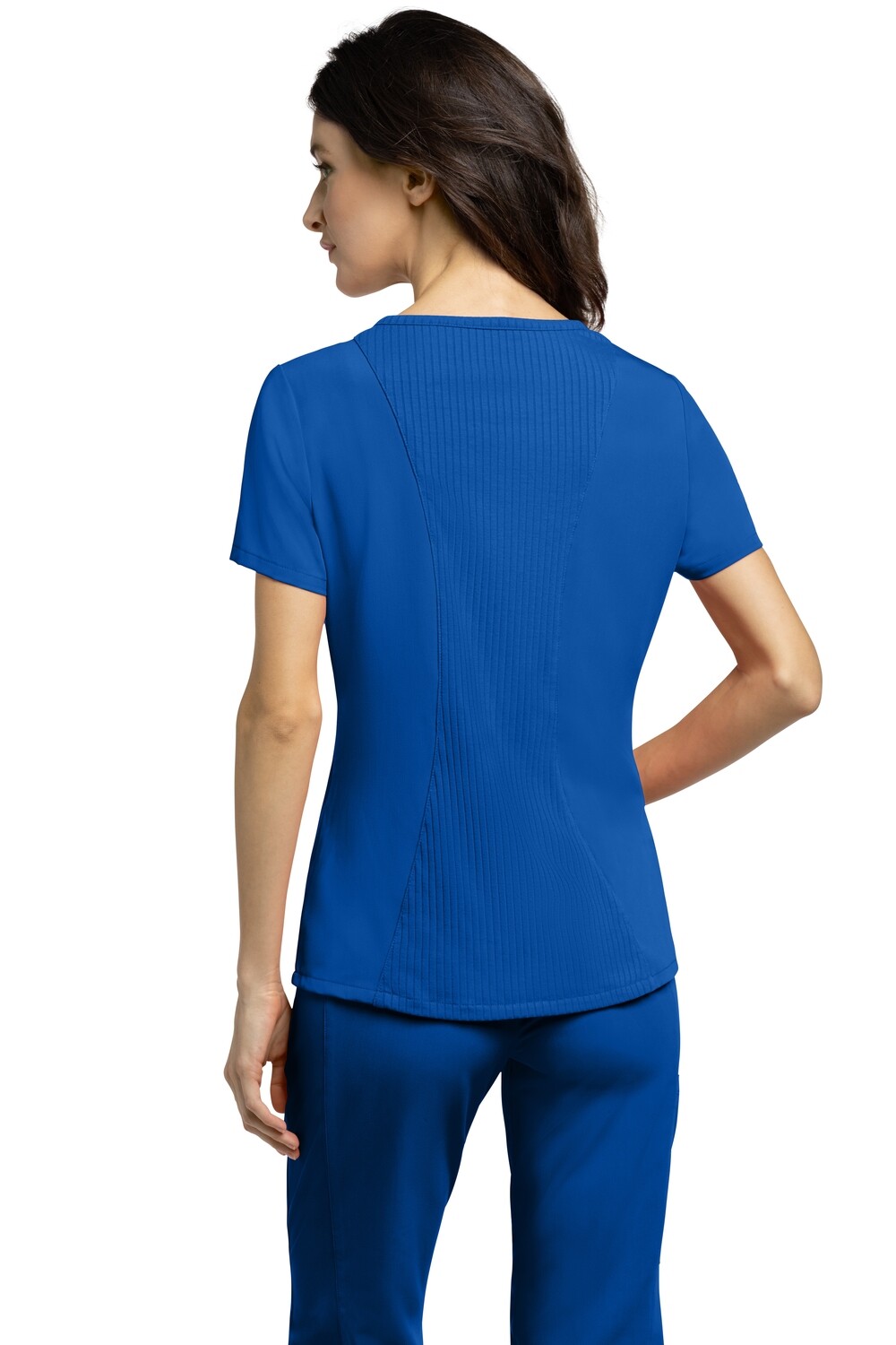 Casacca donna 8103 scollo a V con taschino - royal blue