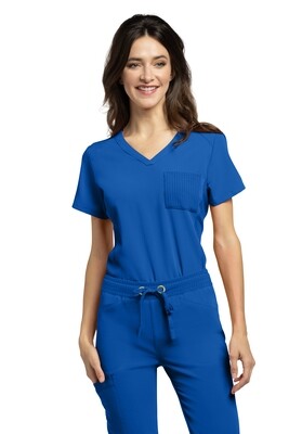 Casacca donna 8103 scollo a V con taschino - royal blue