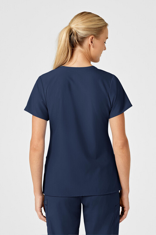 6155 scollo a V - blu navy