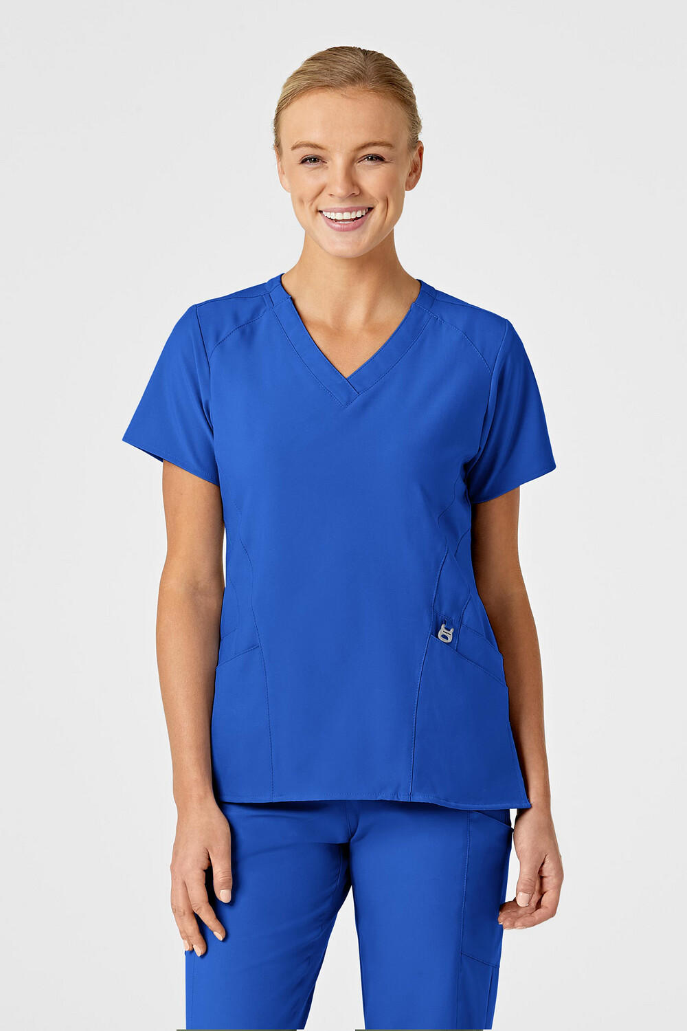 6155 scollo a V - blu royal