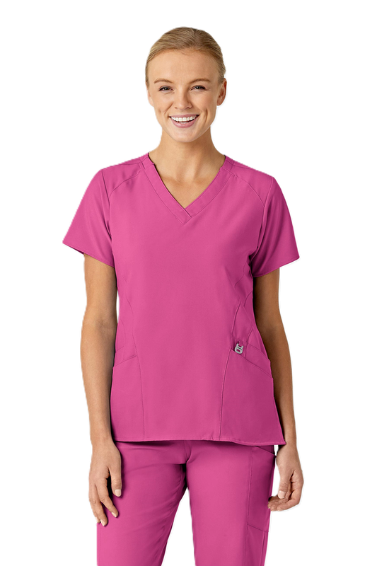6155 scollo a V - fucsia