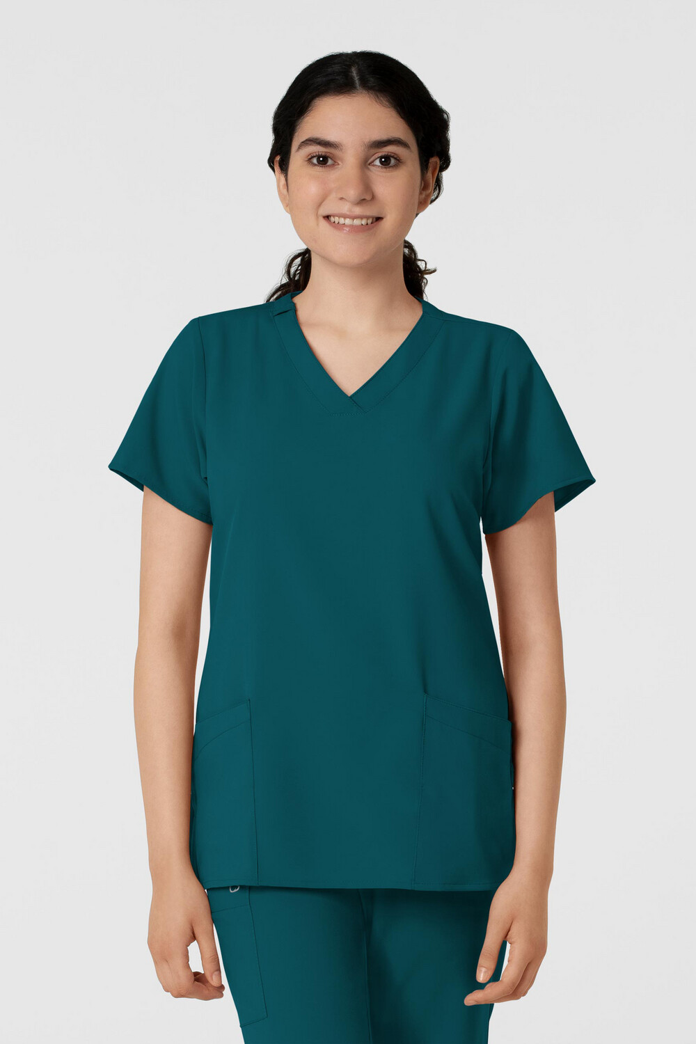 Casacca donna 6255 scollo a V caribbean blue