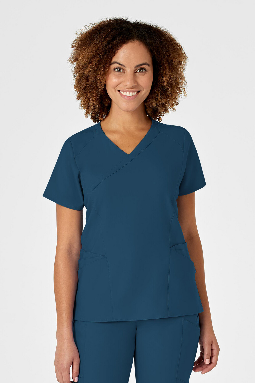 Casacca donna 6455 scollo a Y caribbean blue