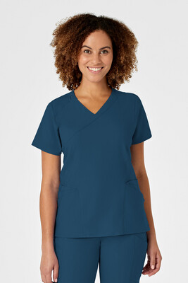 Casacca donna 6455 scollo a Y caribbean blue