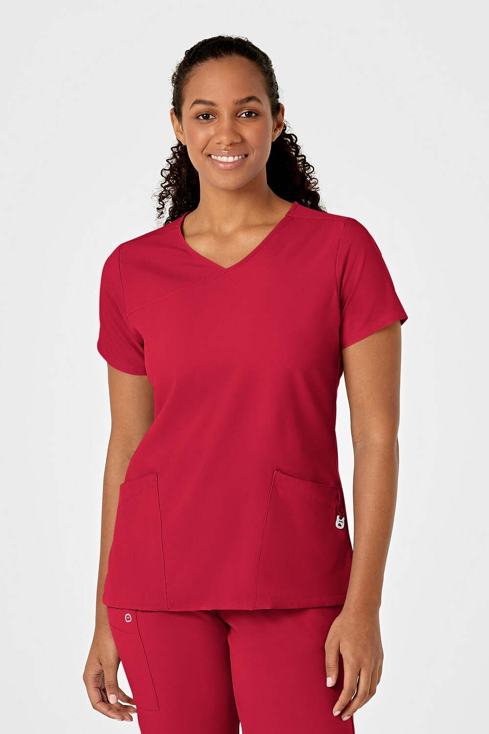 Casacca donna 6755 scollo a Y arrotondato red
