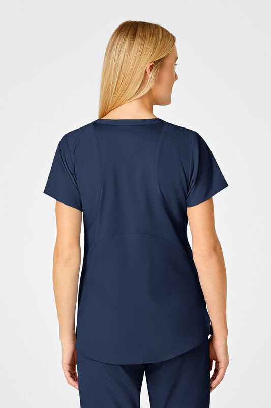 Casacca donna 6555 scollo a V navy blue