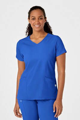 Casacca donna 6755 scollo a Y arrotondato royal blue