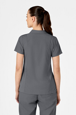 Casacca donna 6955 scollo a V polo pewter