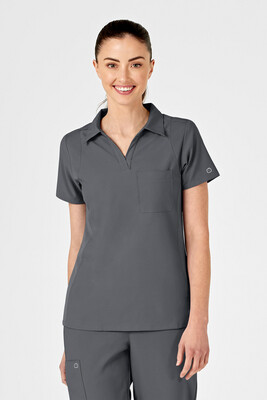 Casacca donna 6955 scollo a V polo pewter