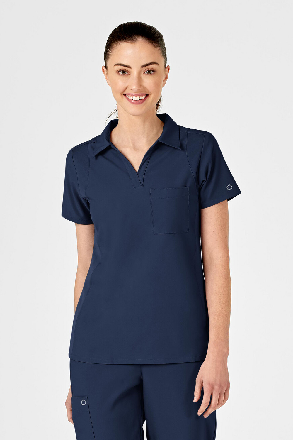 Casacca donna 6955 scollo a V polo navy blue