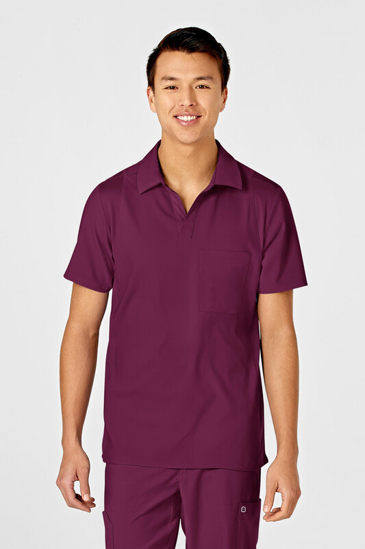 Casacca uomo 6055 scollo a V polo wine