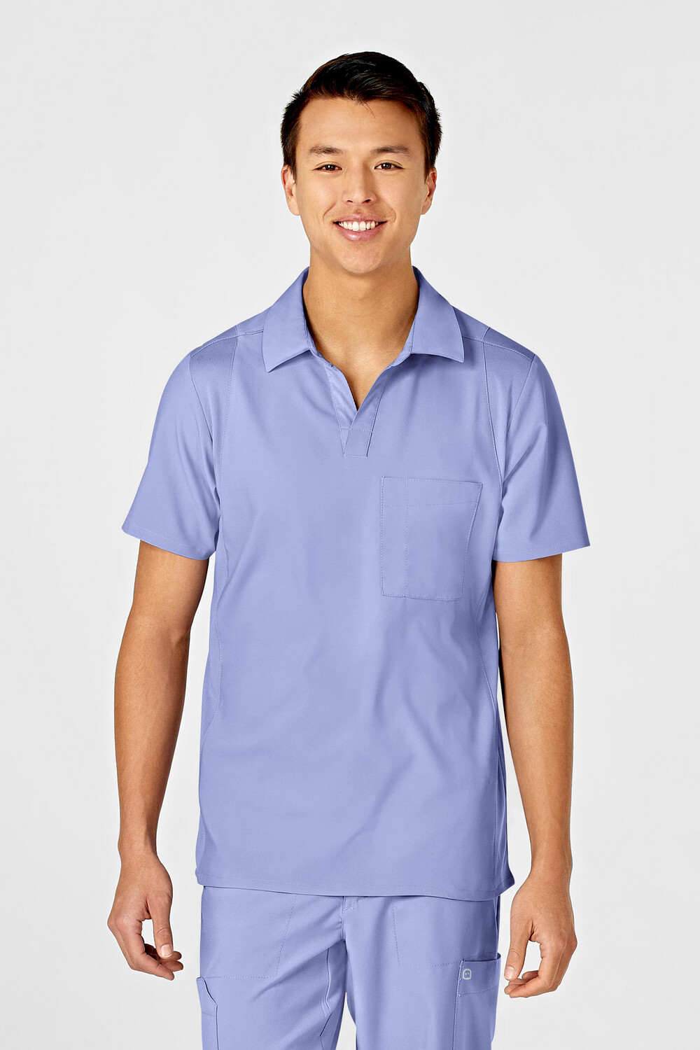 Casacca uomo 6055 scollo a V polo ceil blue