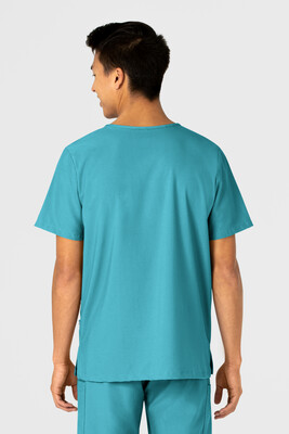 Casacca unisex 6855 scollo a V teal blue