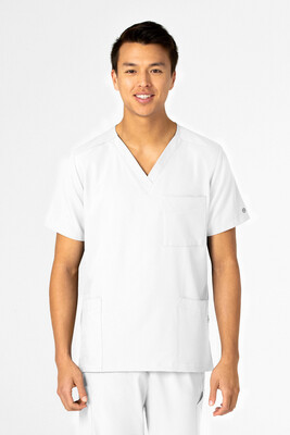 Casacca unisex 6855 scollo a V white