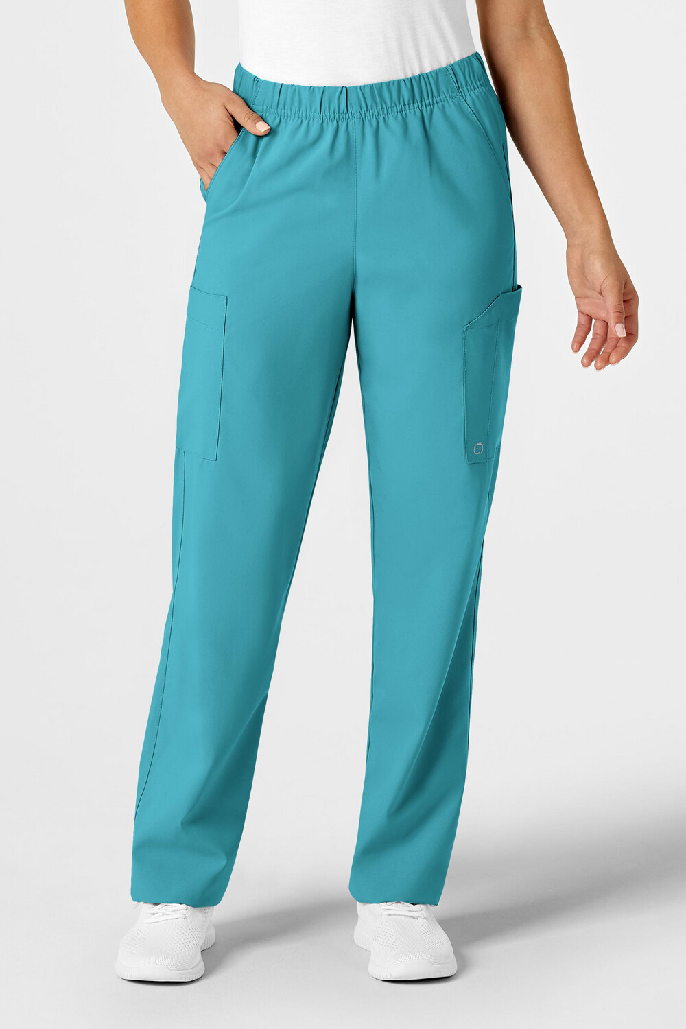 Pantalone unisex 5855 cargo teal blue
