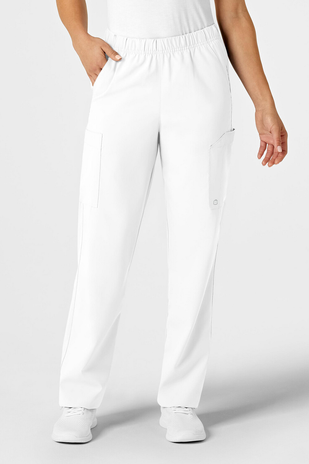 Pantalone unisex 5855 cargo white