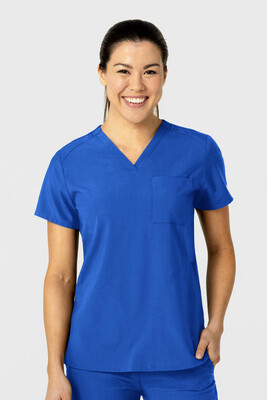 Casacca donna 6045 scollo a V royal blue