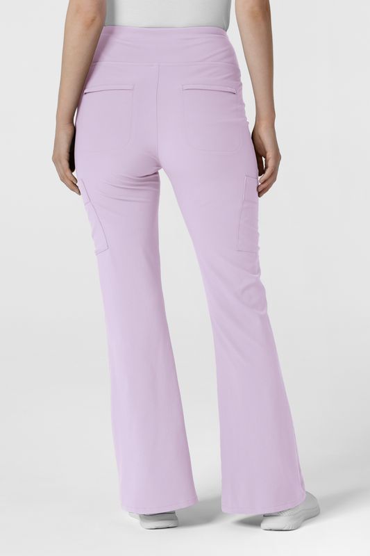 Pantalone donna 5534 cargo svasato pastel lilac