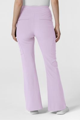 Pantalone donna 5534 cargo svasato pastel lilac