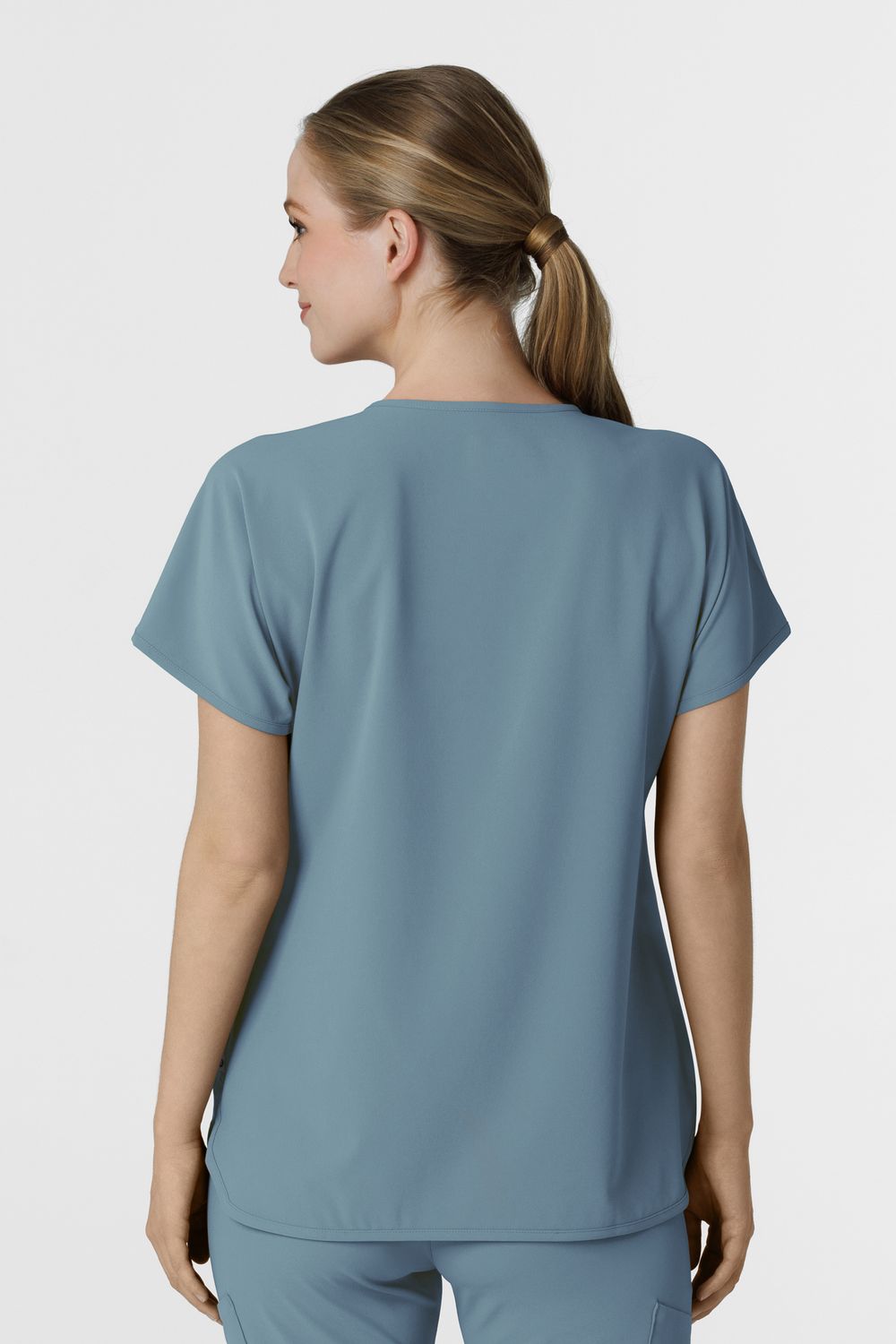 Casacca donna 6634 scollo a V arrotondato elemental blue