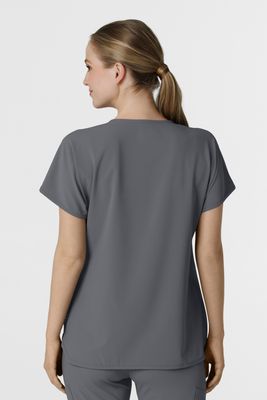 Casacca donna 6634 scollo a V arrotondato pewter