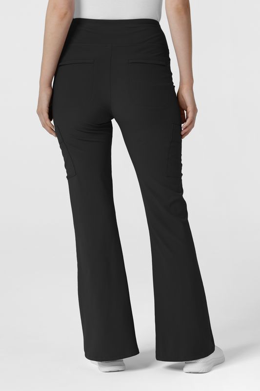 Pantalone donna 5534 cargo svasato black