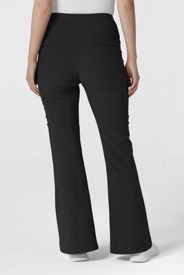 Pantalone donna 5534 cargo svasato black